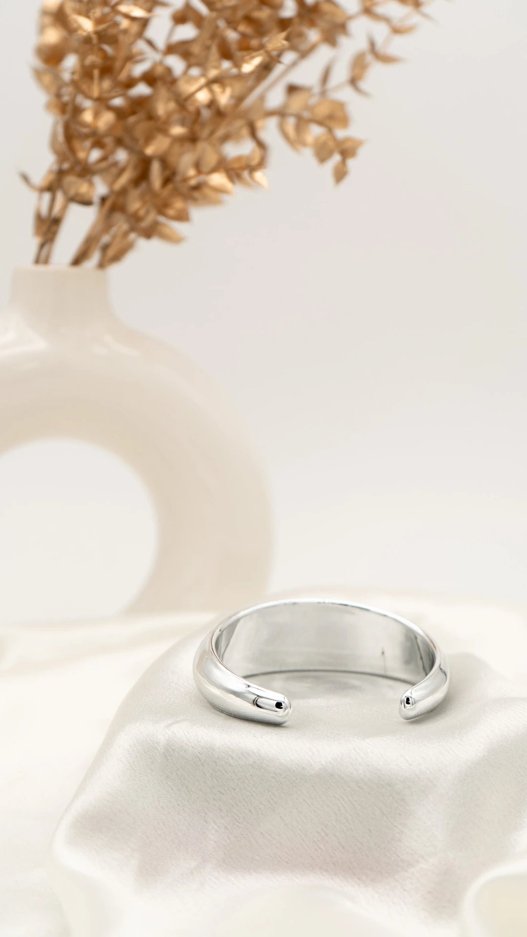 Silver Arc Bangle