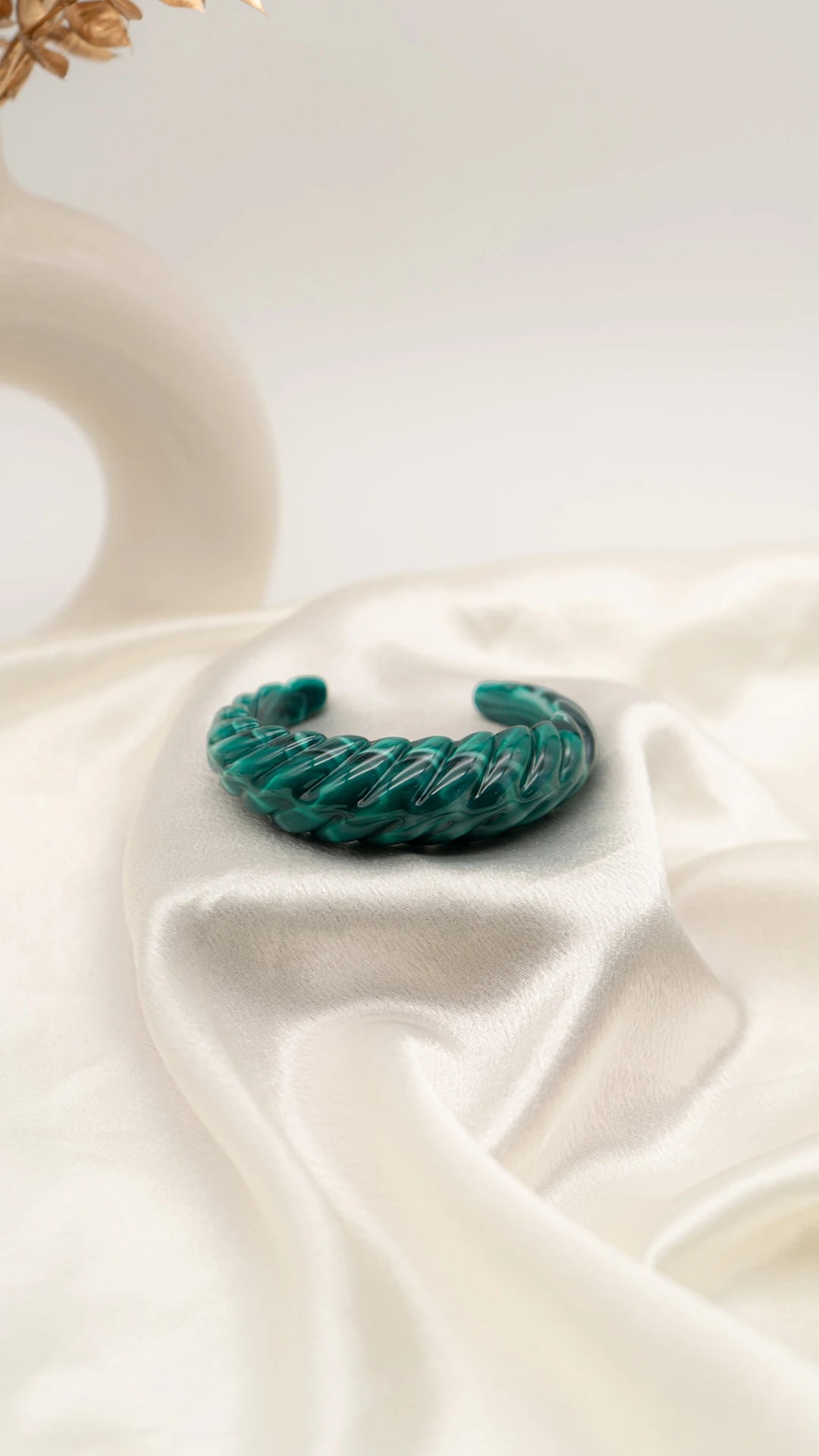 Emrald Twist Resin Bangle