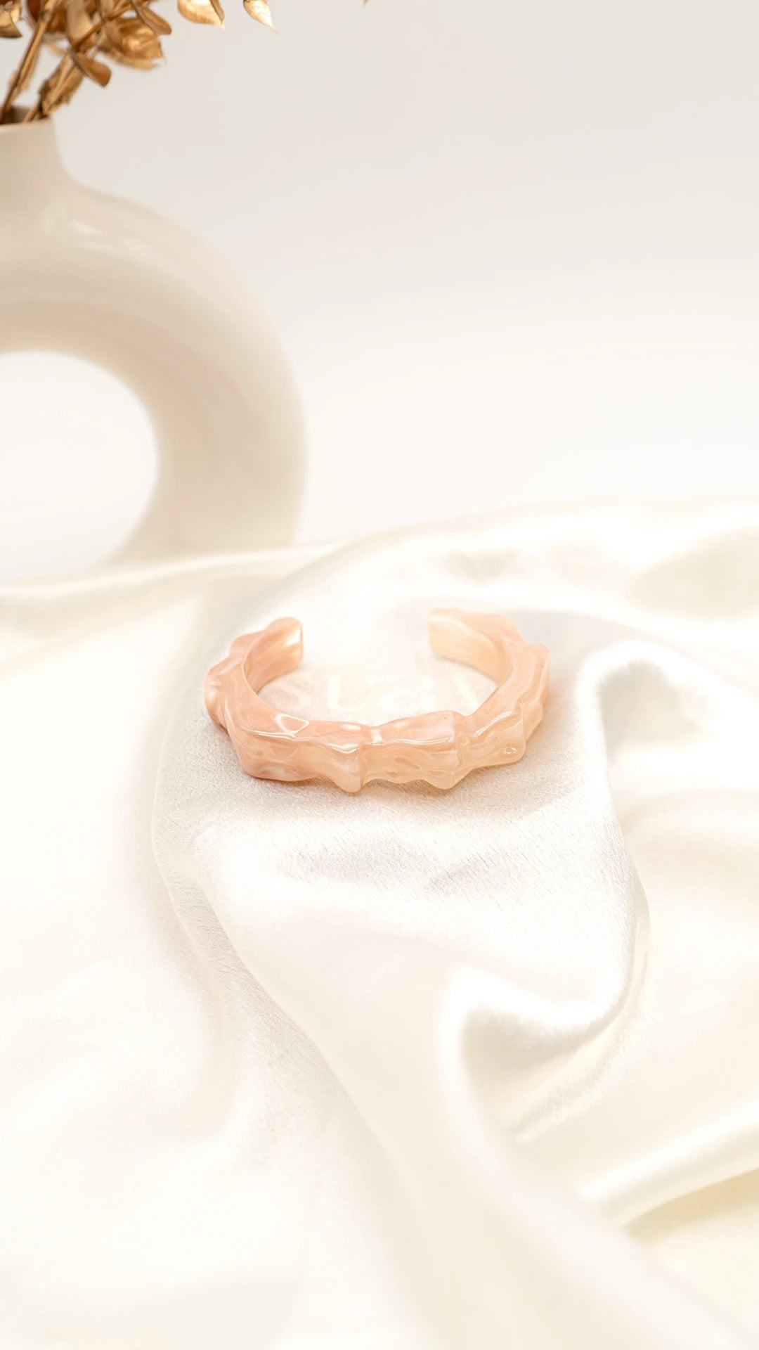 Blush Flow Resin Bangle