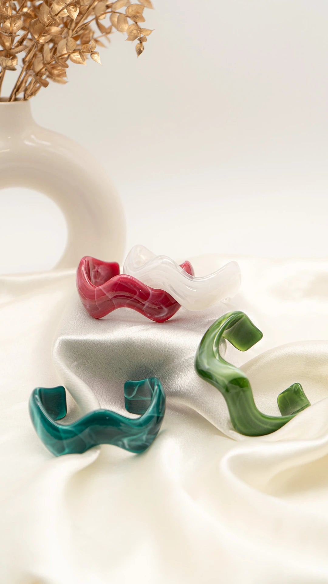 Jade Swirl Resin Bangle