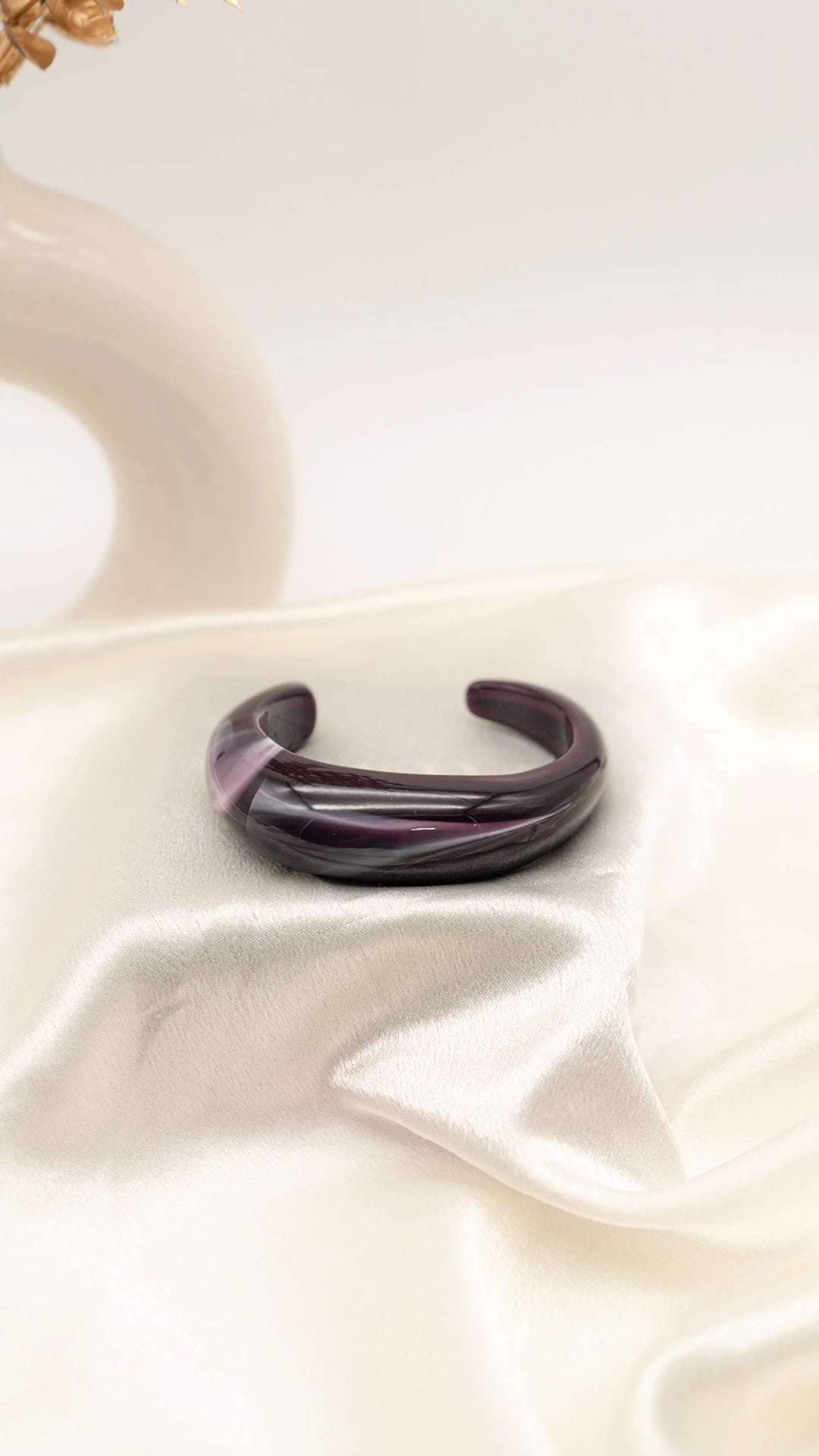 Mulberry Dome Resin Bangle