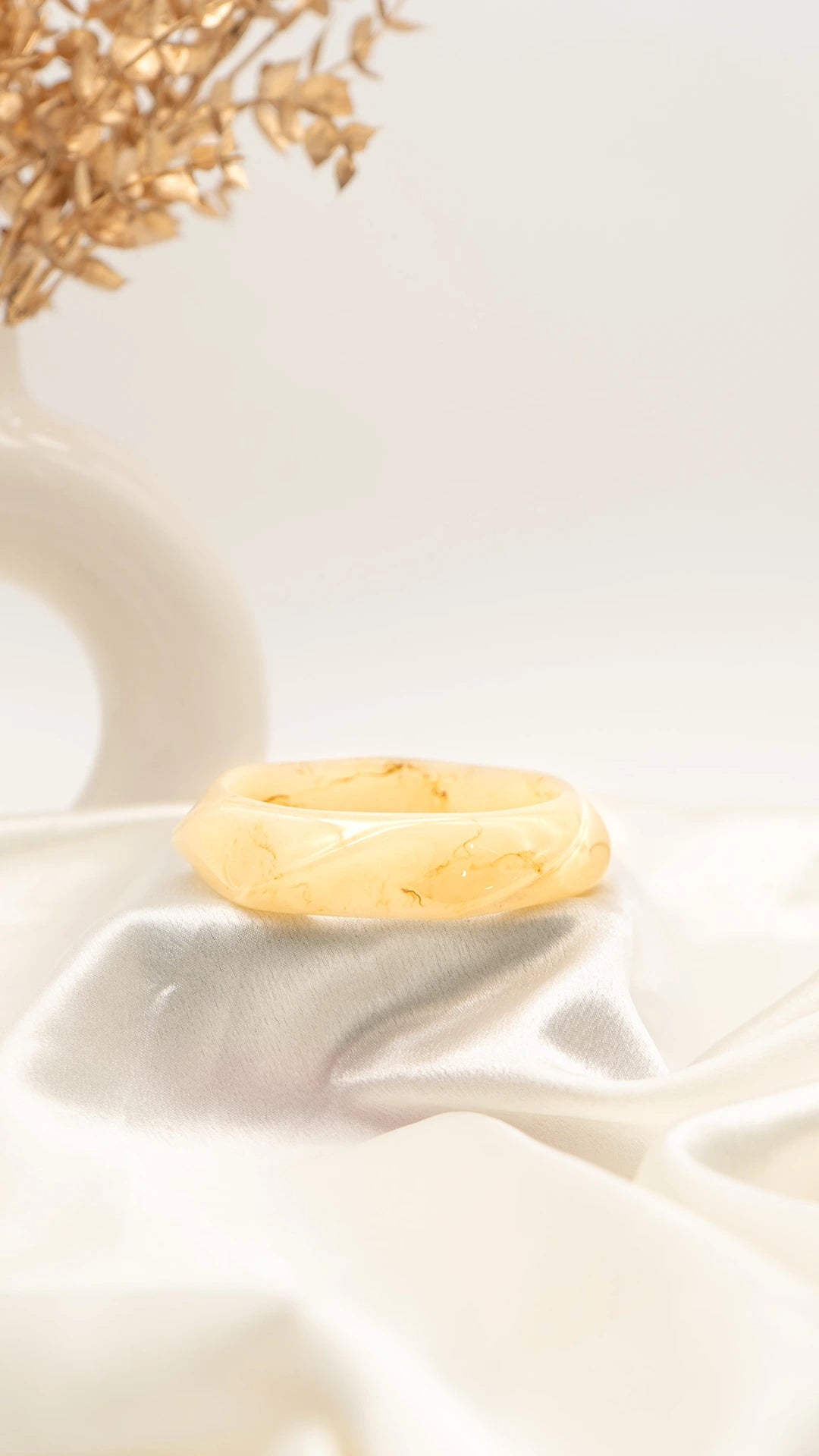 Honey Marble Resin Bangle