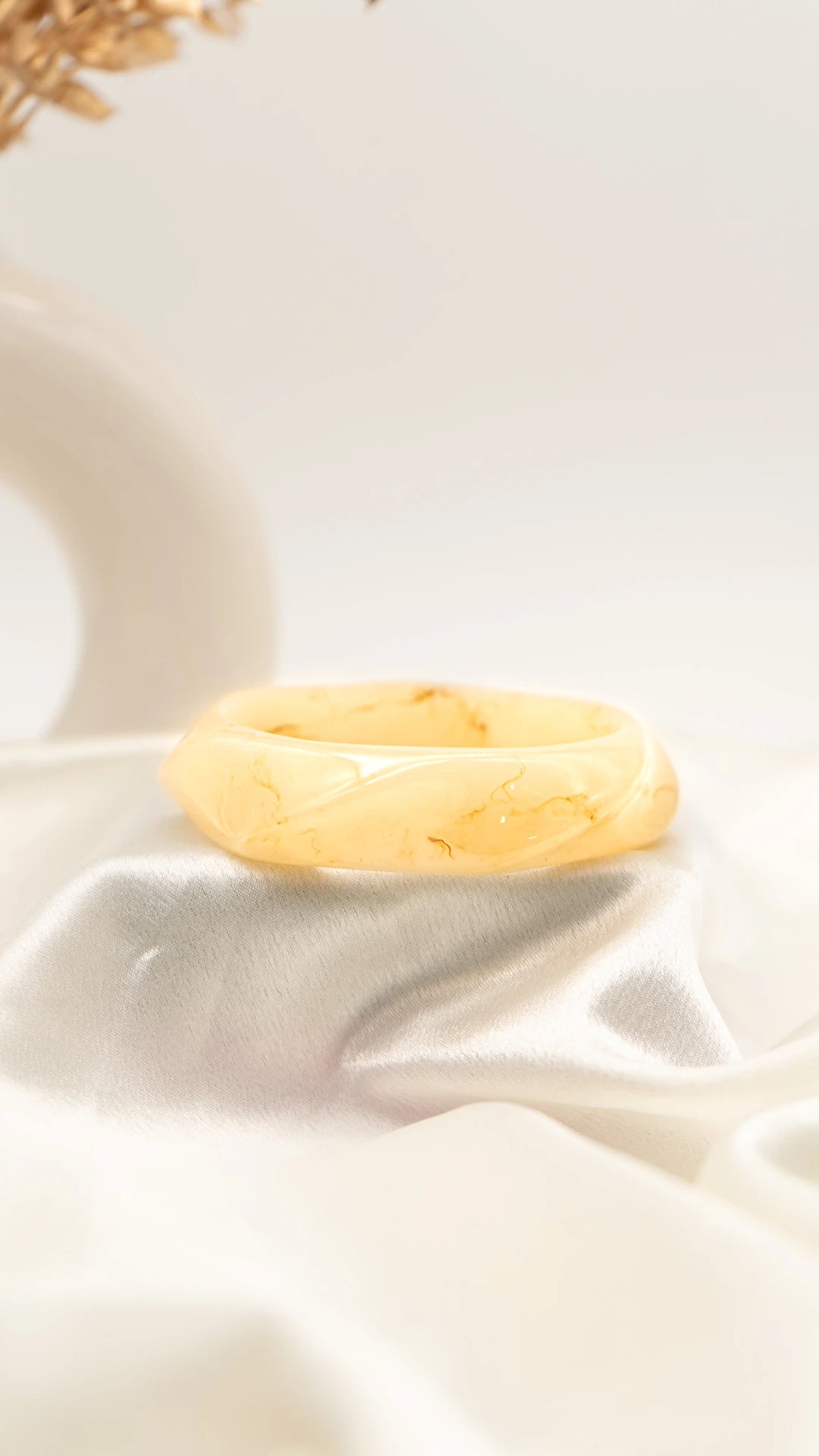 Honey Marble Resin Bangle