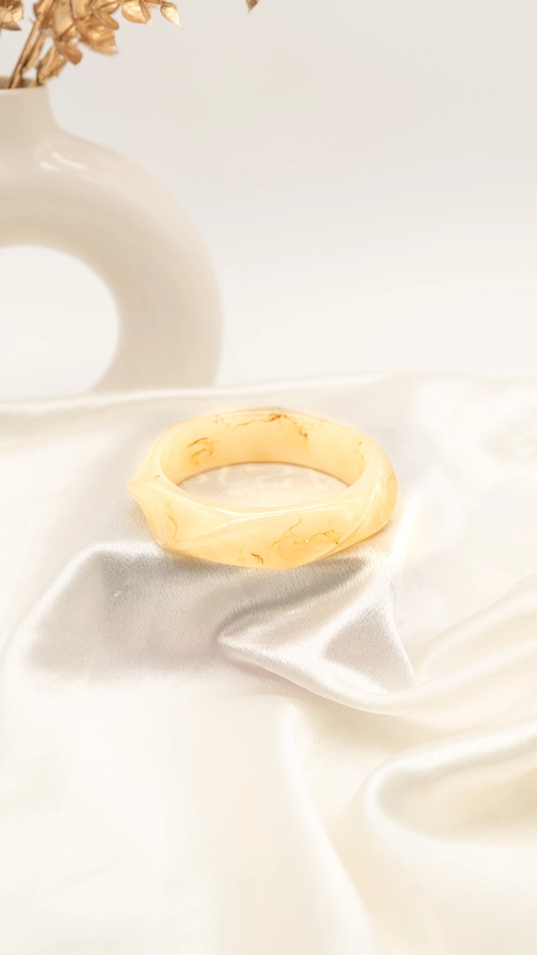Honey Marble Resin Bangle