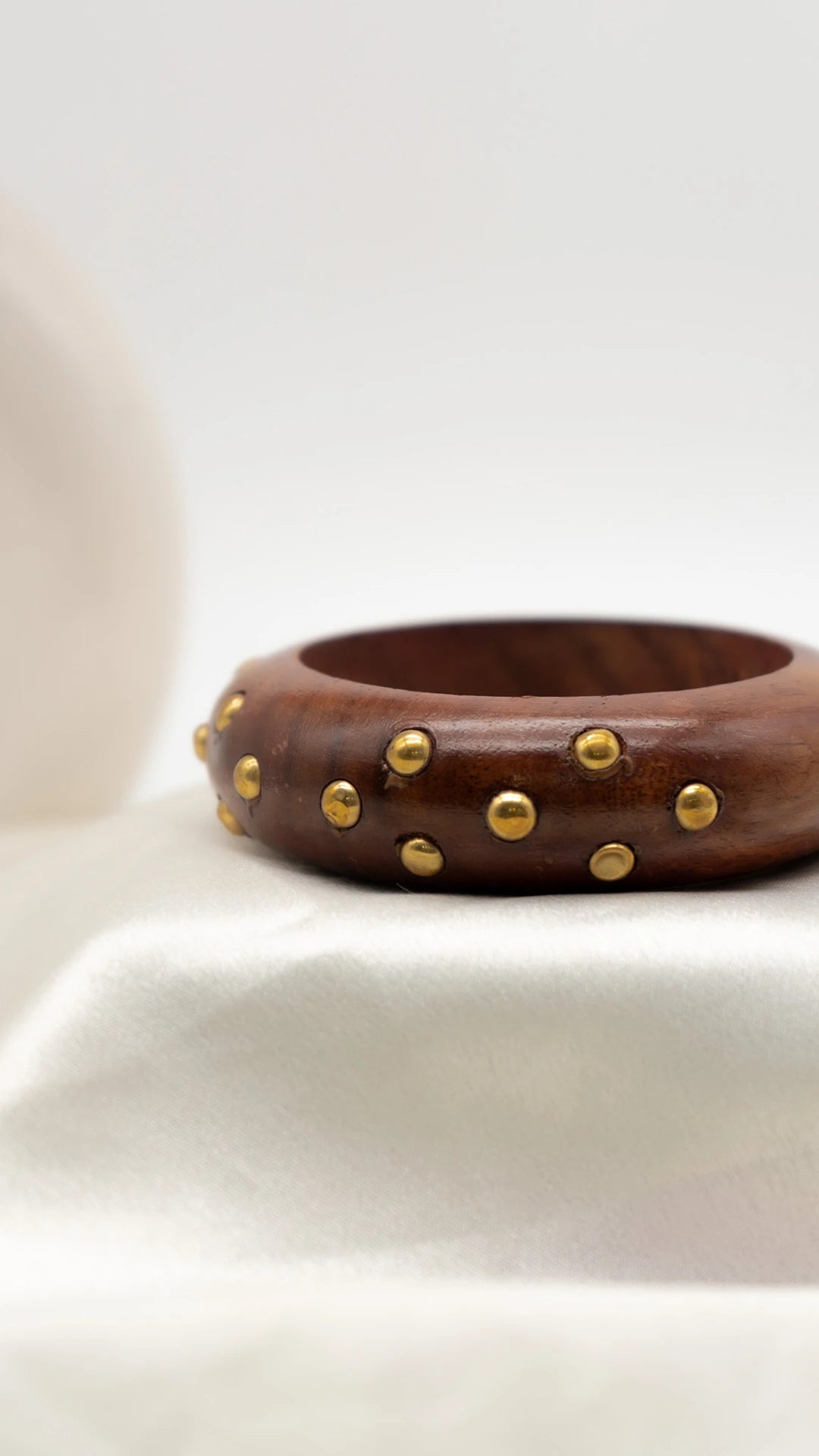 Golden Pebble Wooden Bracelet
