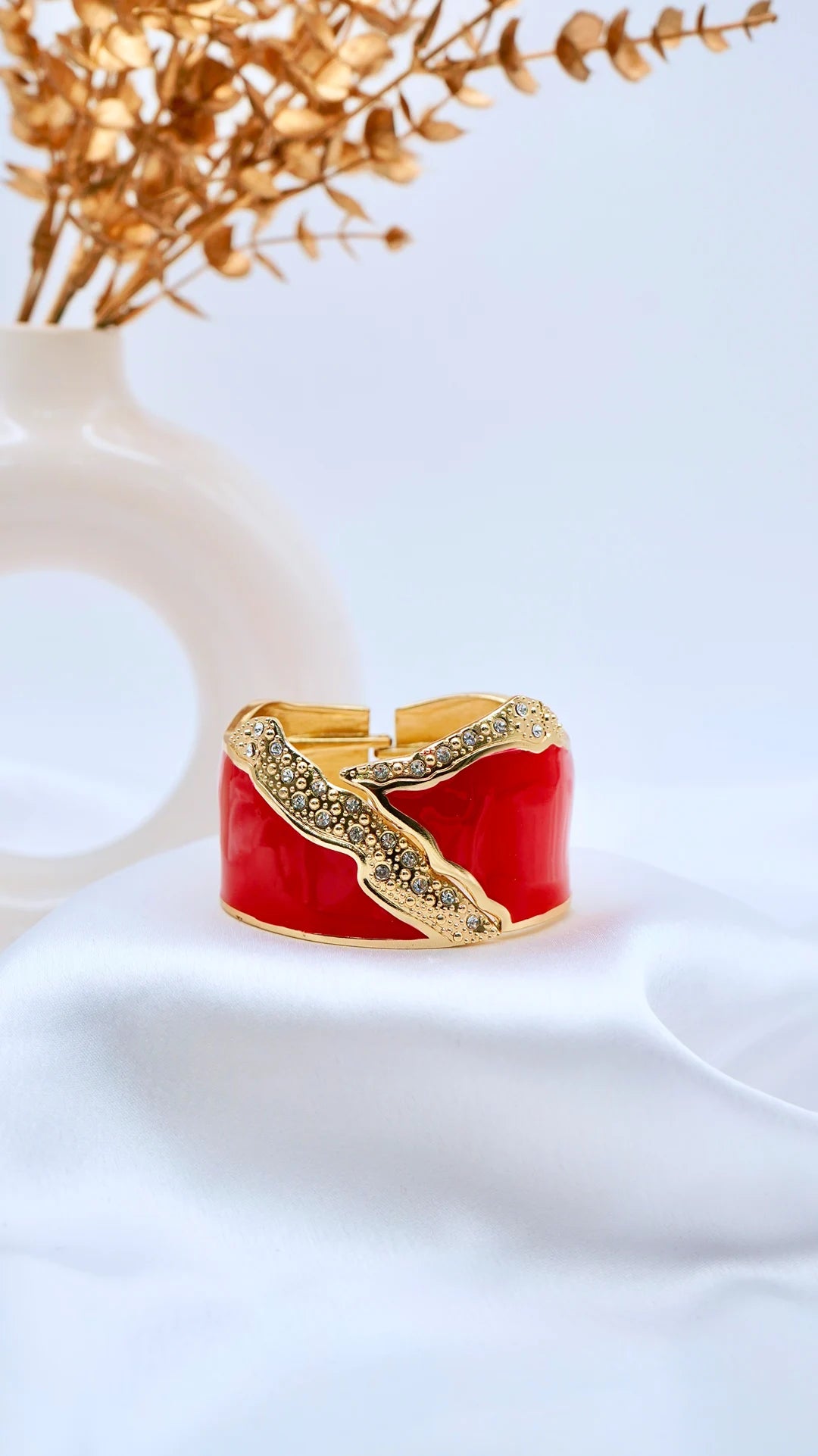 Luxe Gilded Red Bangle