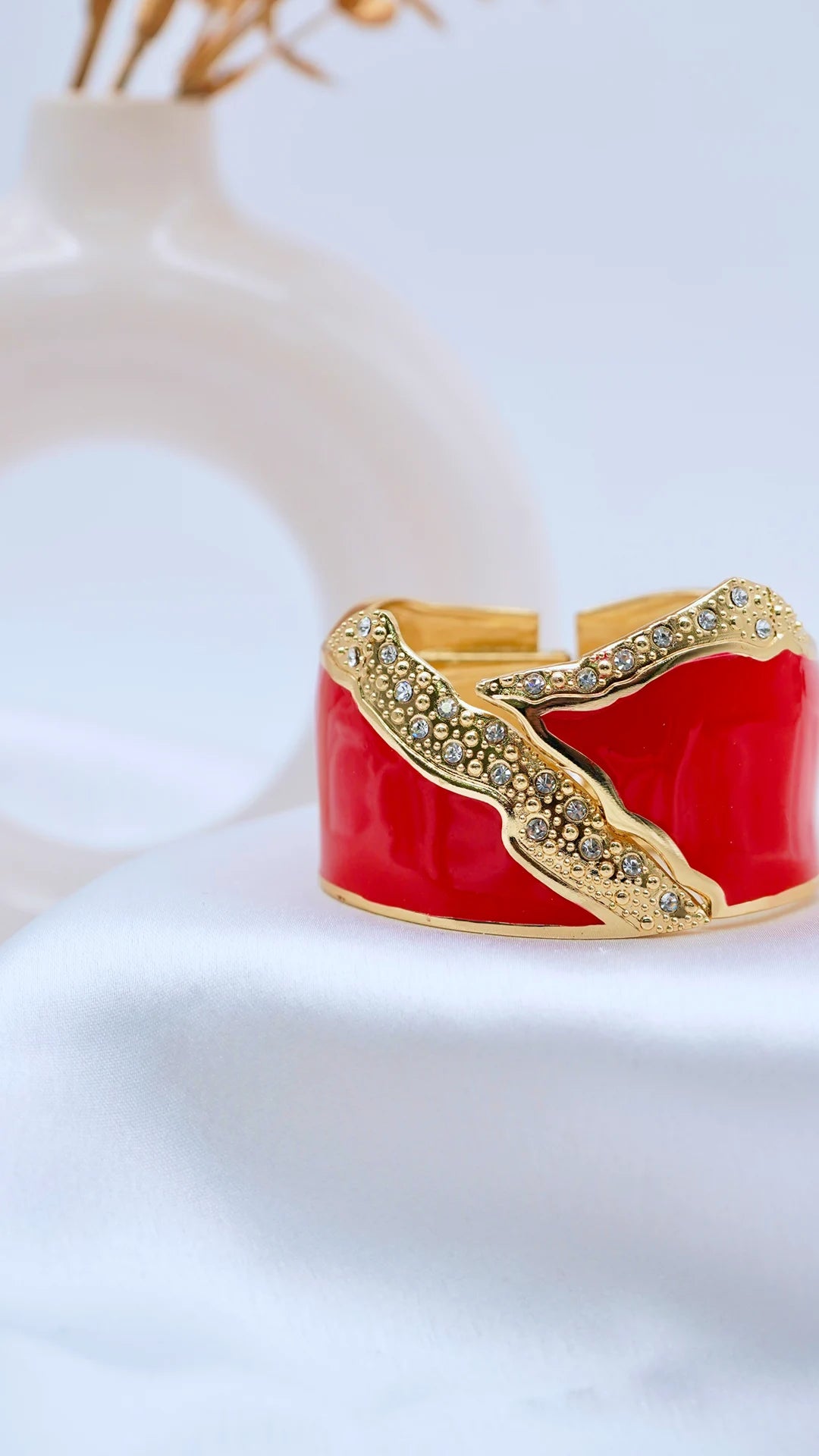 Luxe Gilded Red Bangle