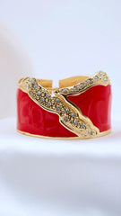 Luxe Gilded Red Bangle