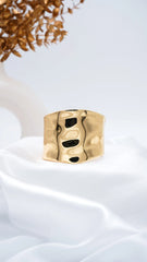 Drip Lock Gold Statement Bangle
