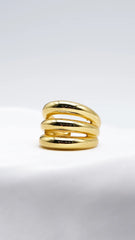 Triple Halo Statement Ring