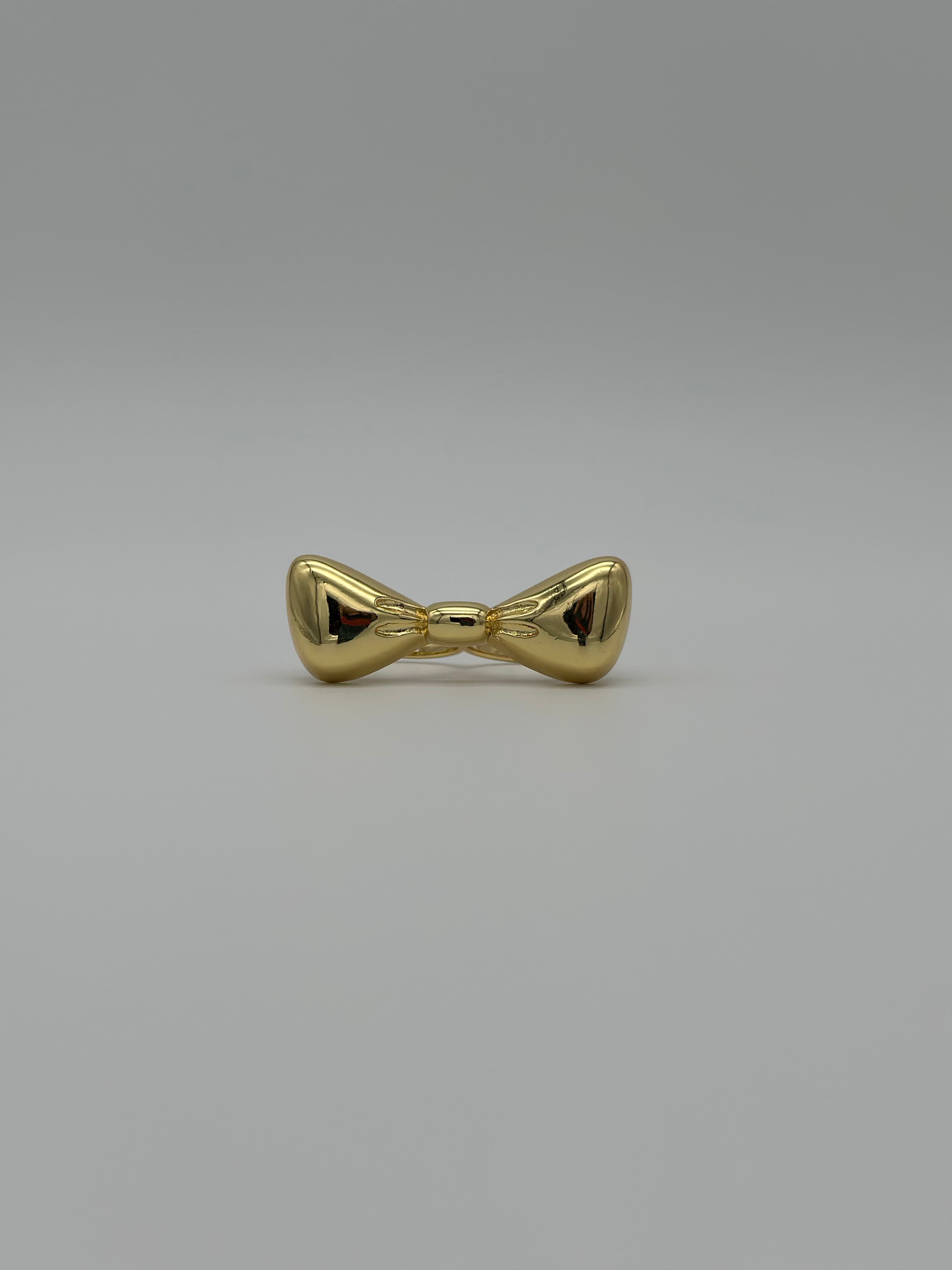 Silken Gold Knot Statement Ring