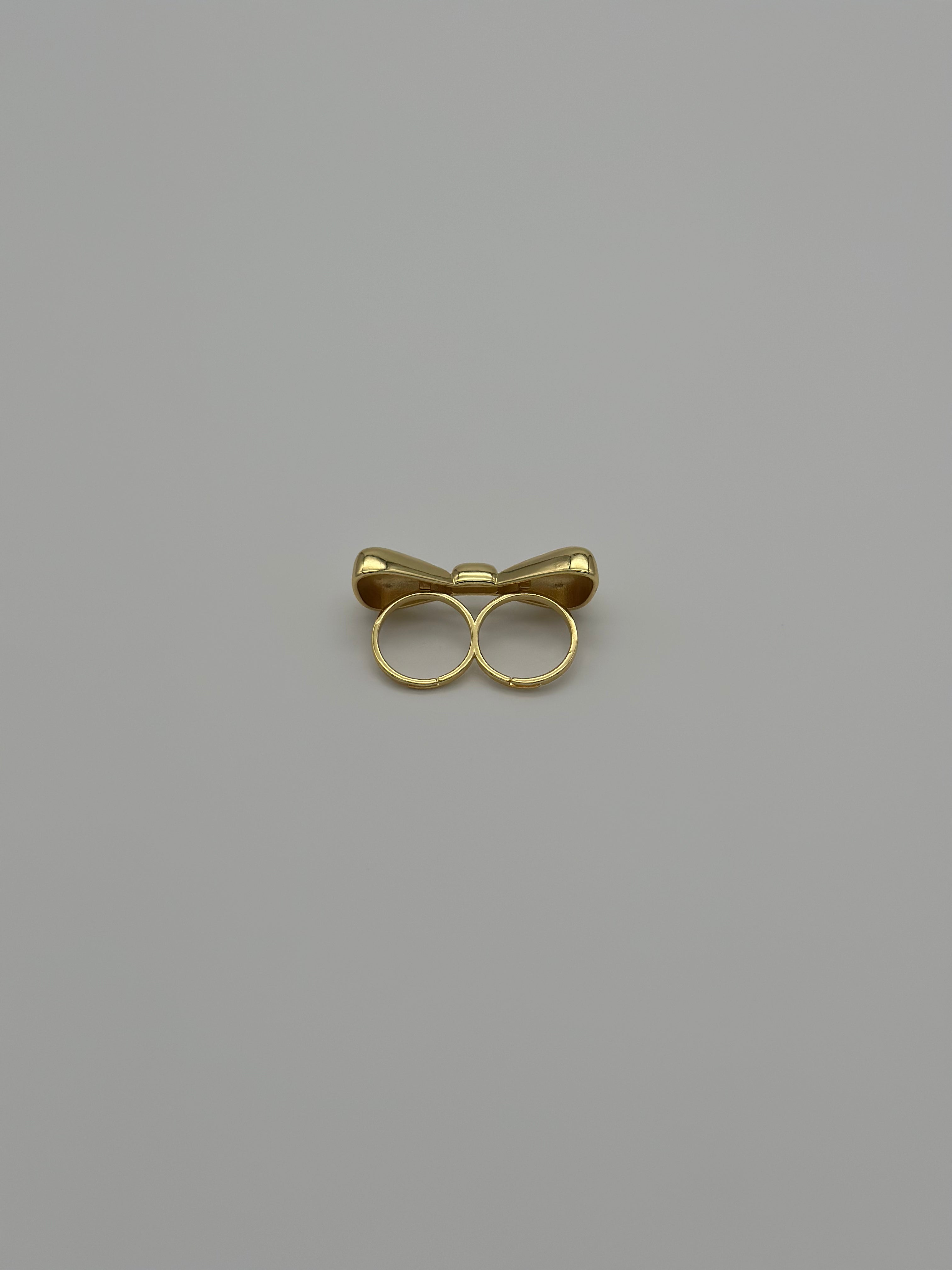 Silken Gold Knot Statement Ring