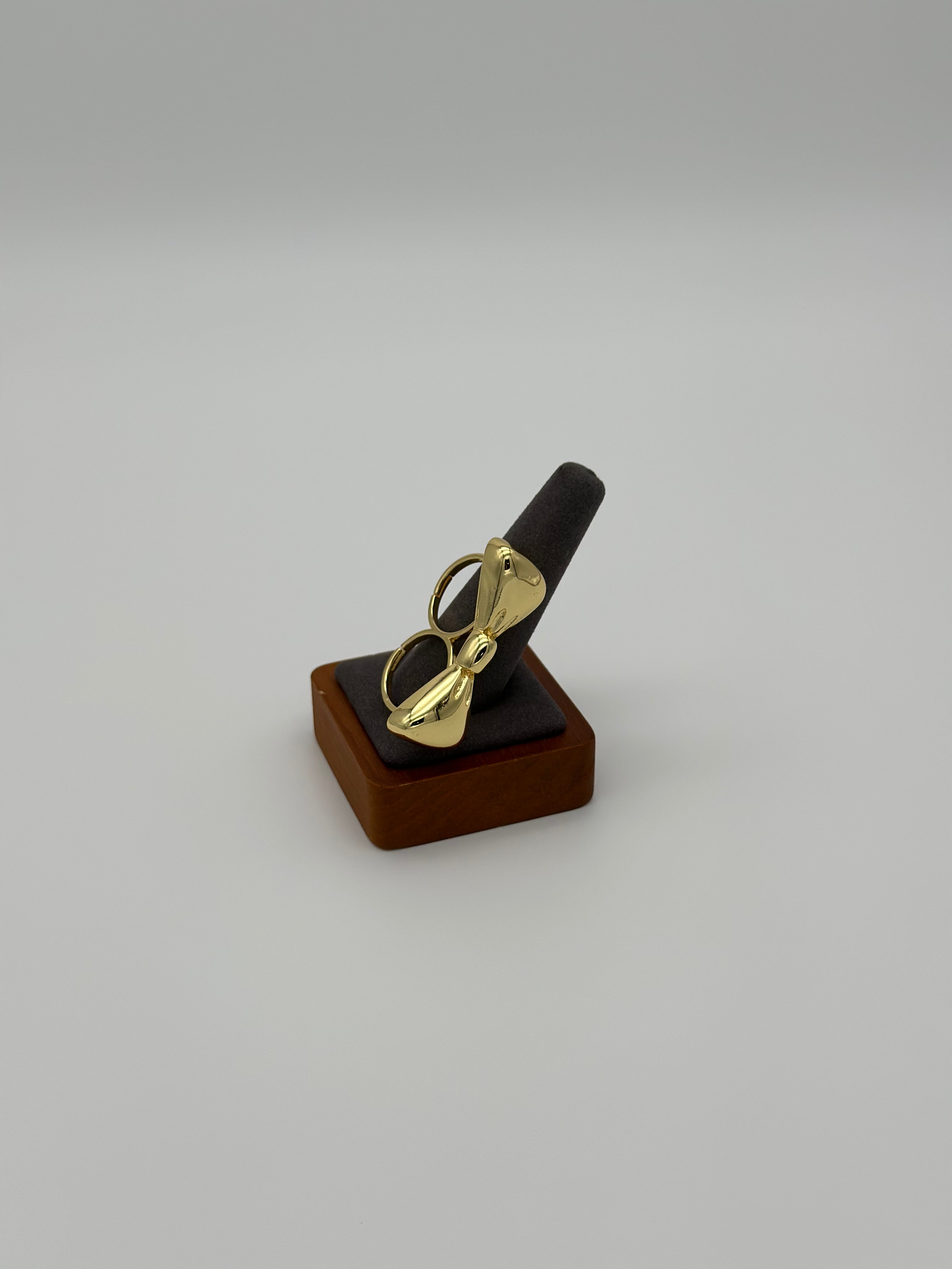 Silken Gold Knot Statement Ring