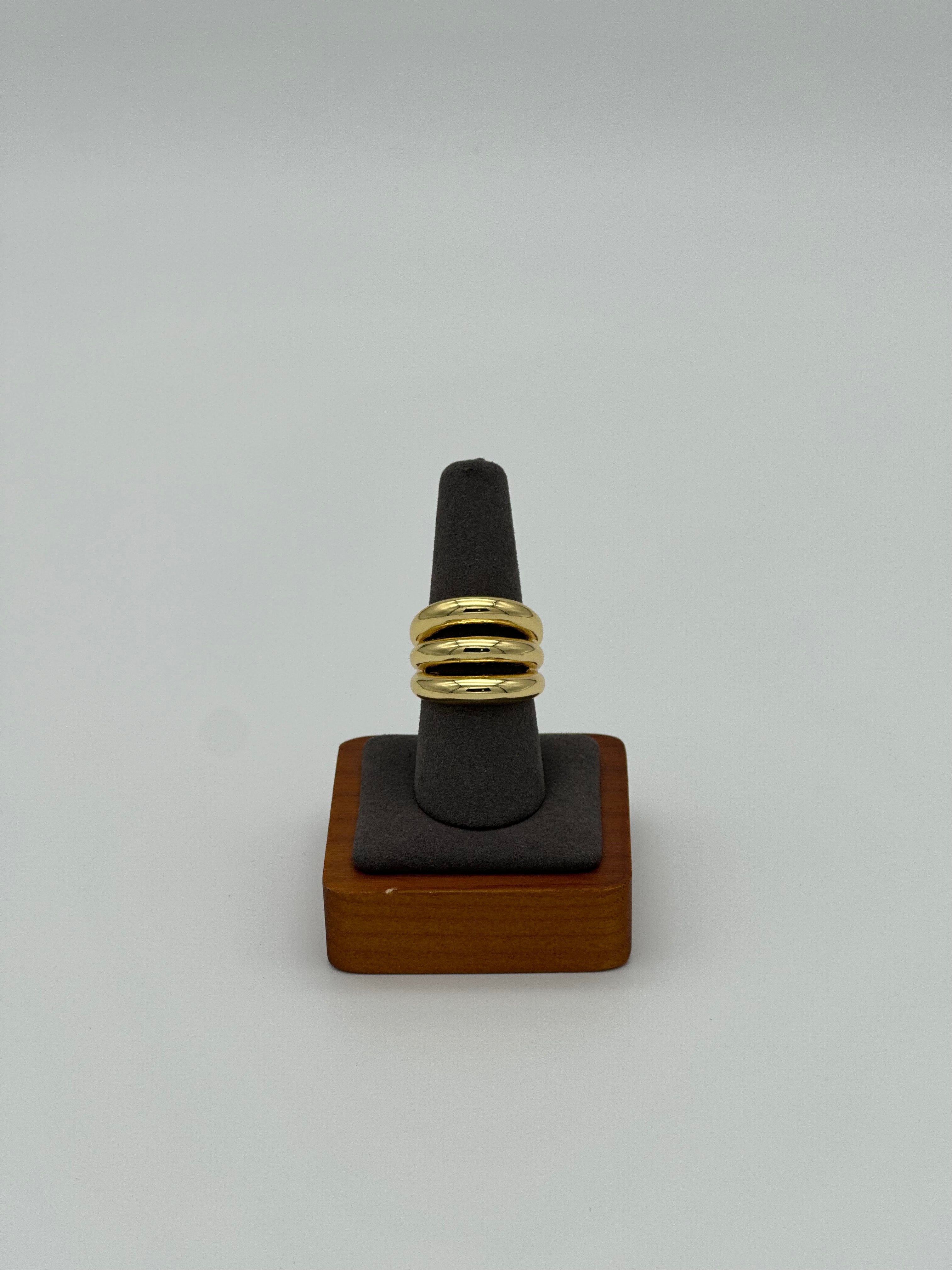 Triple Halo Statement Ring