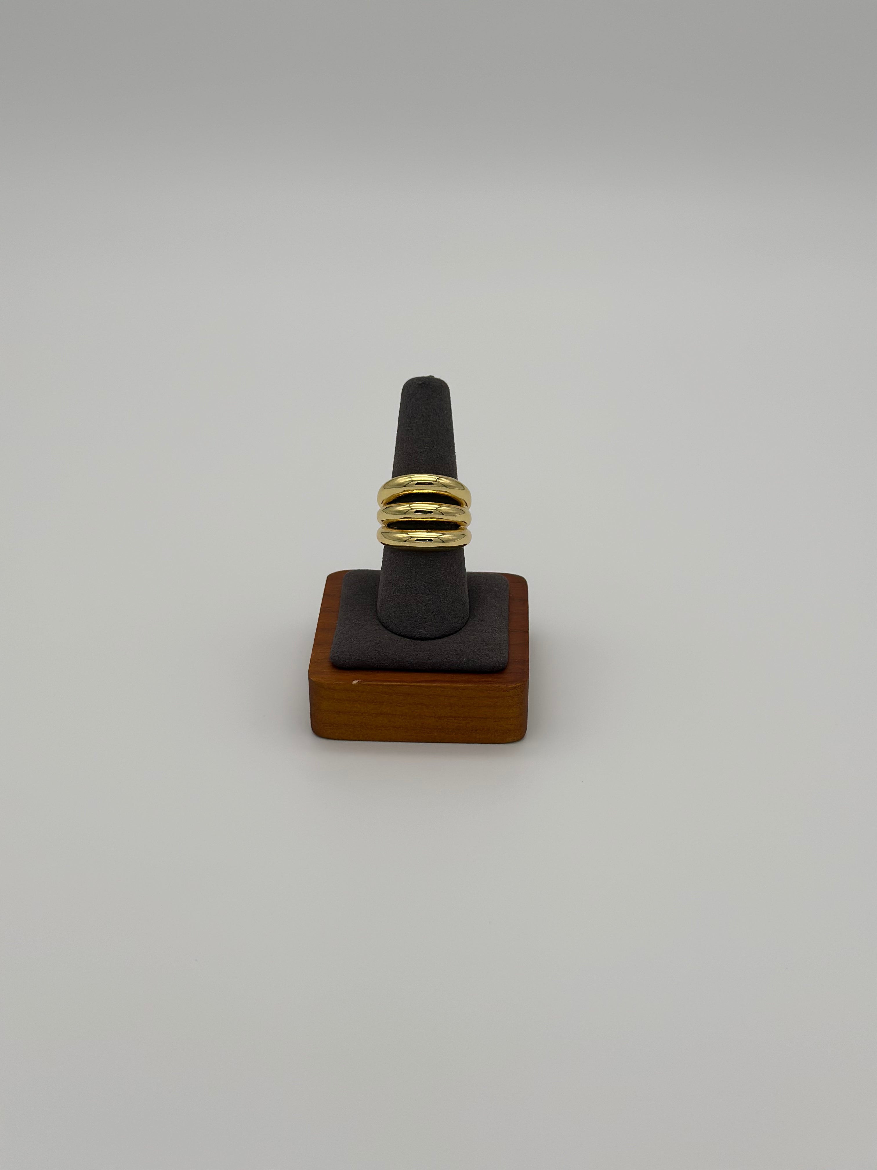 Triple Halo Statement Ring