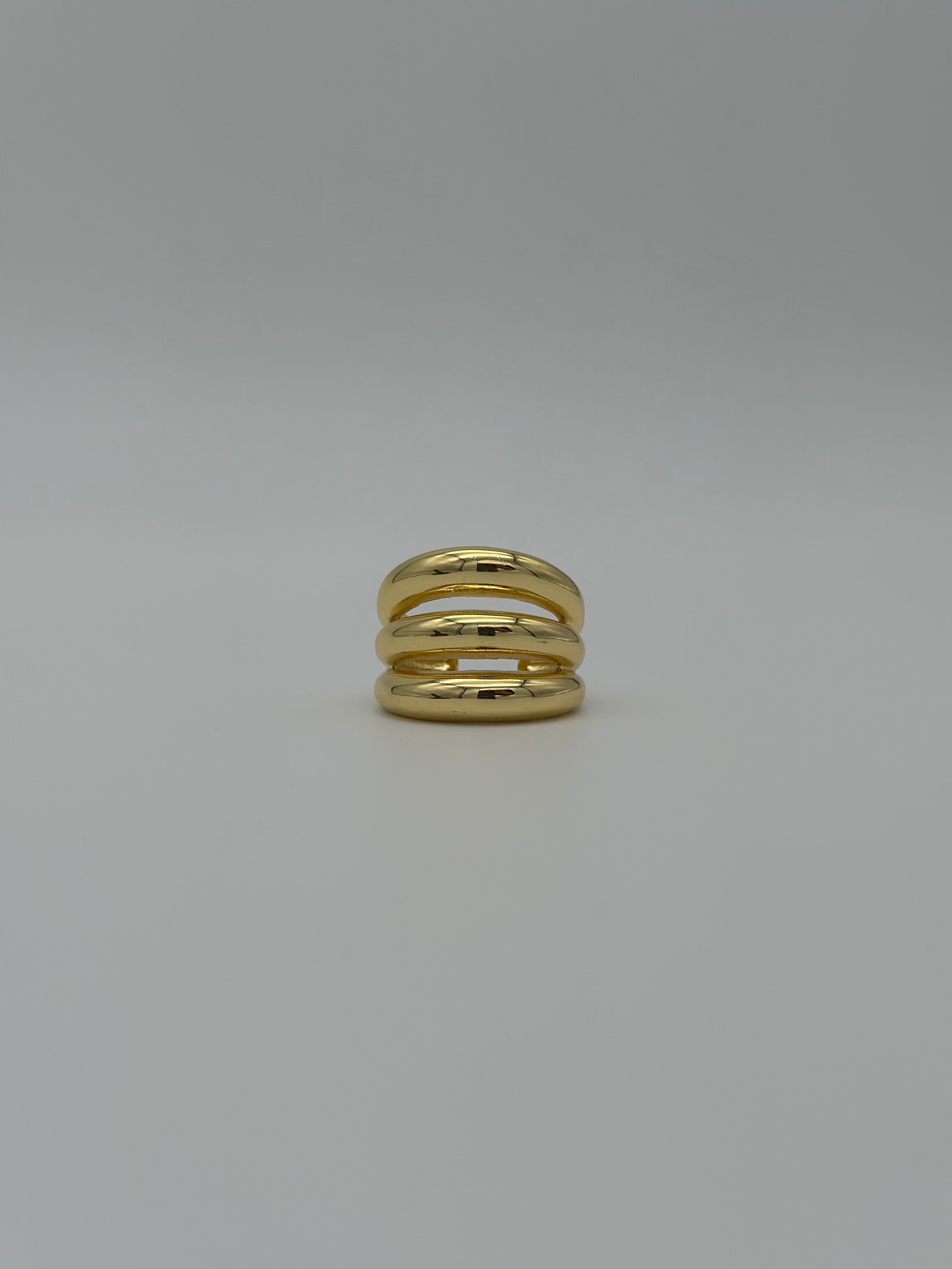 Triple Halo Statement Ring