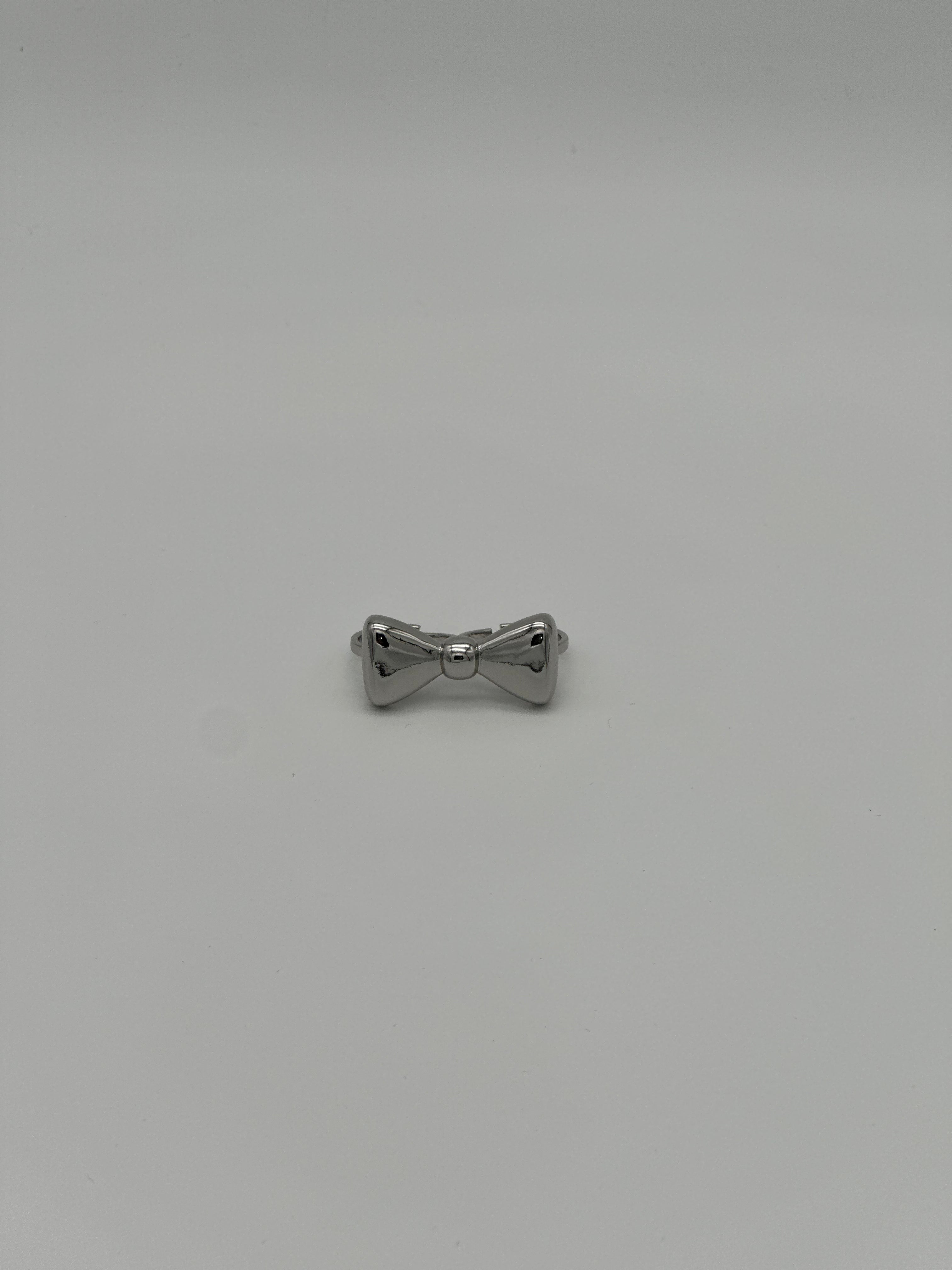Silken Silver Knot Statement Ring