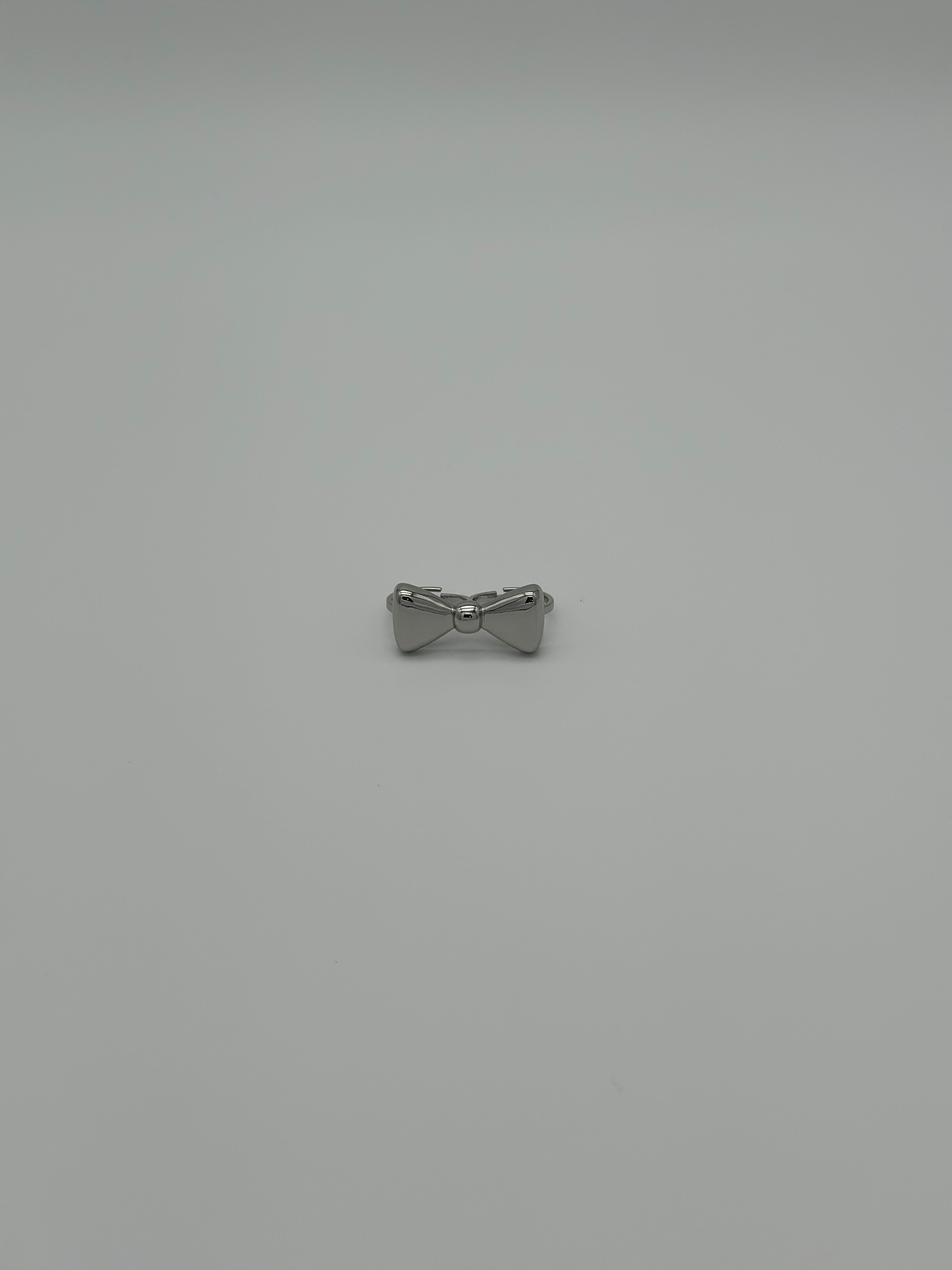 Silken Silver Knot Statement Ring