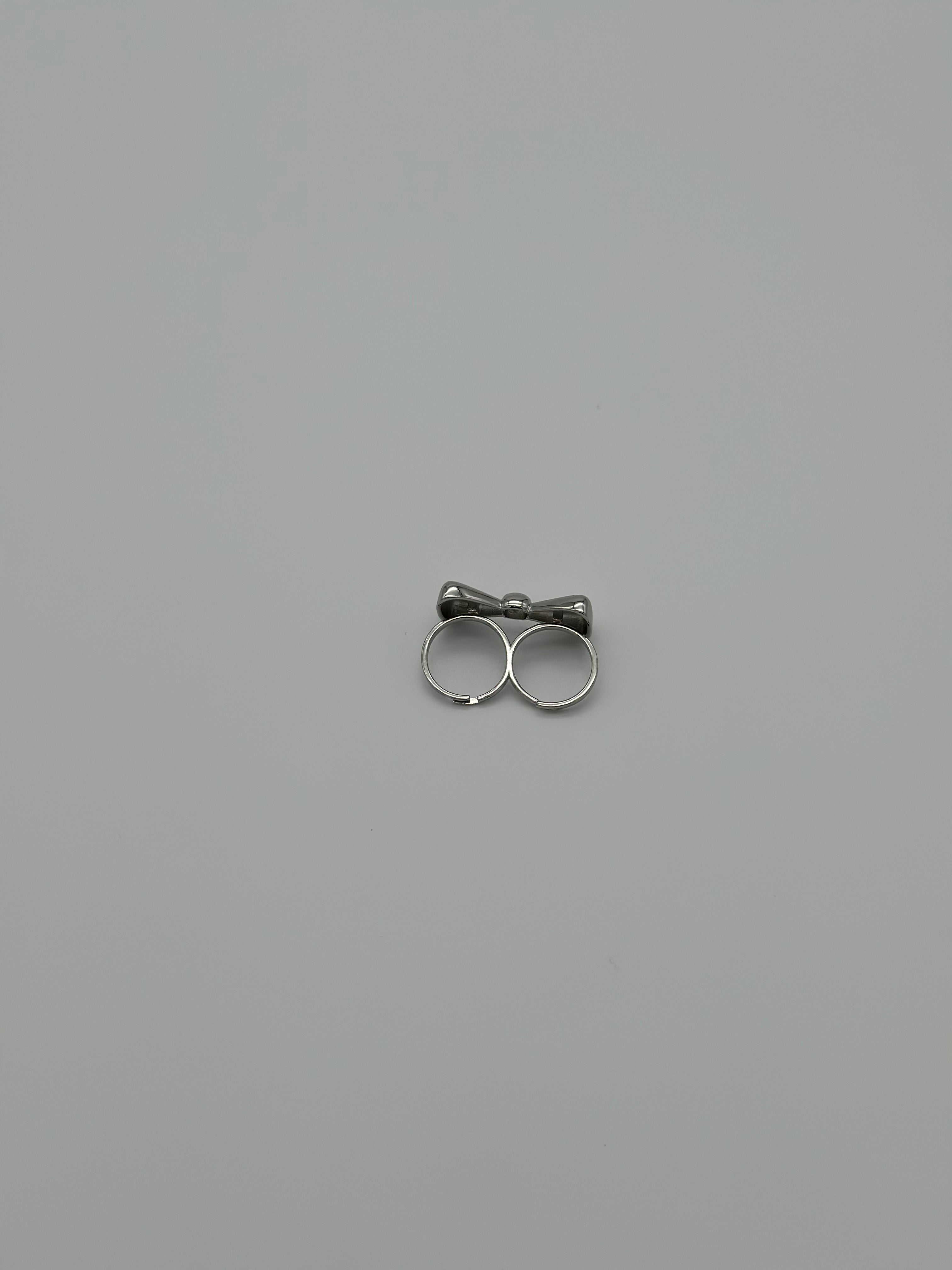 Silken Silver Knot Statement Ring