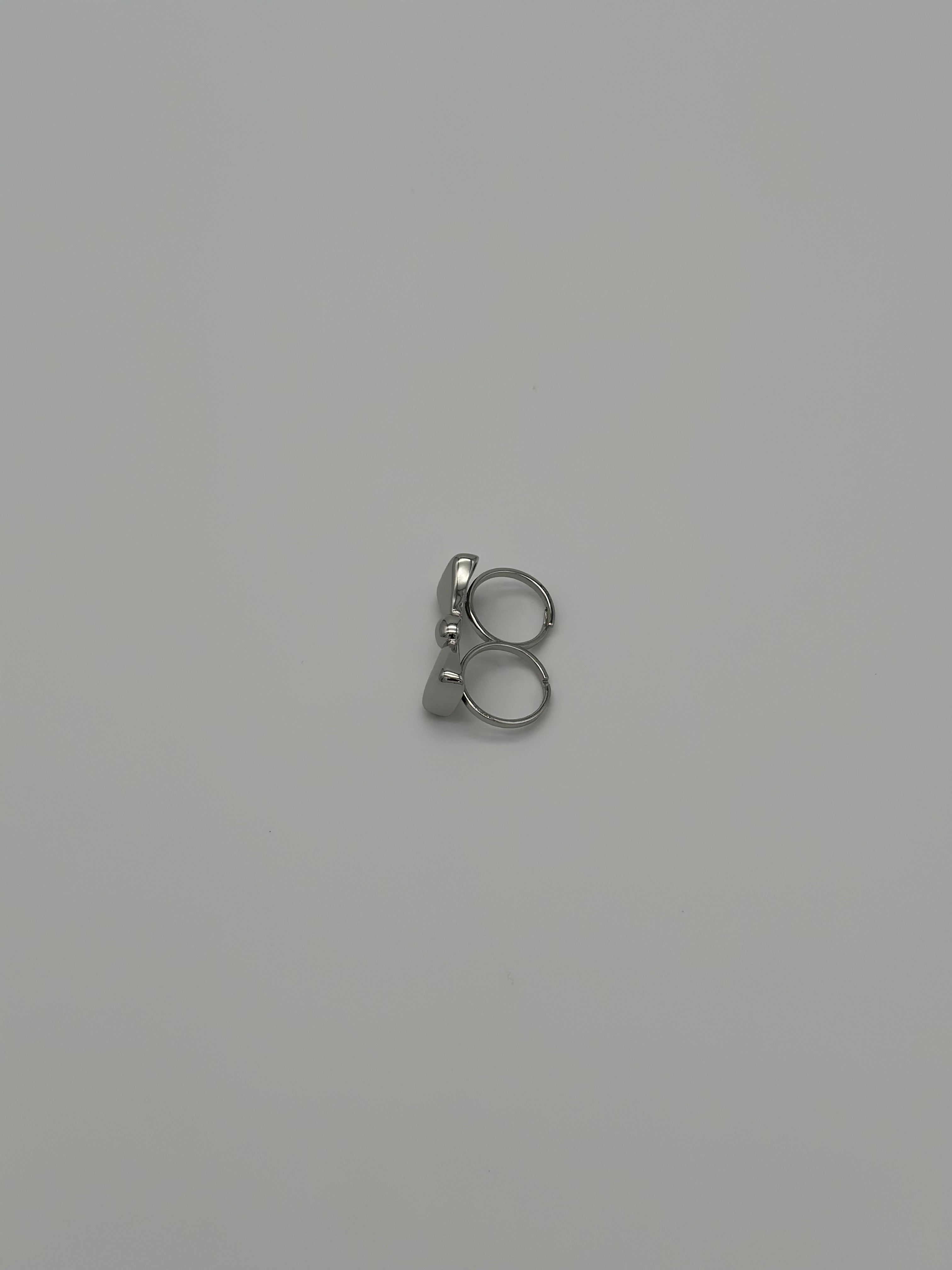 Silken Silver Knot Statement Ring