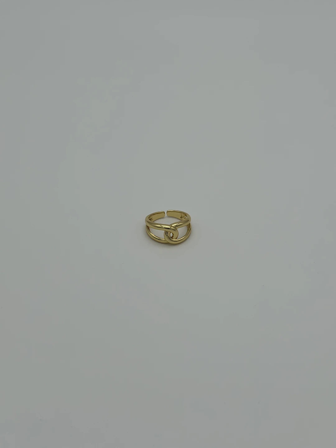 Golden Intertwine Statement Ring