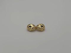 Golden Pebble Stud Earrings