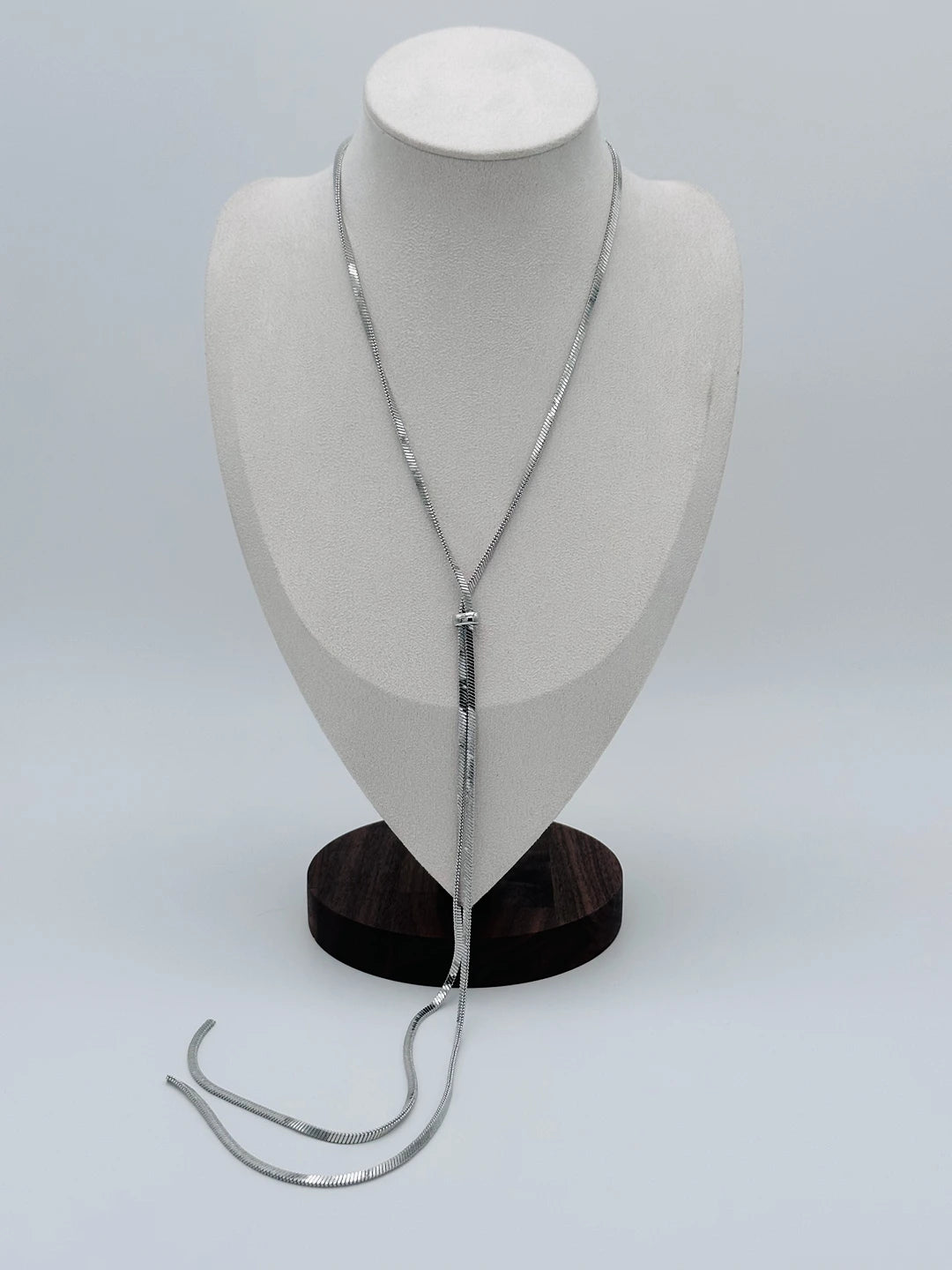 Silken Silver Chain Necklace