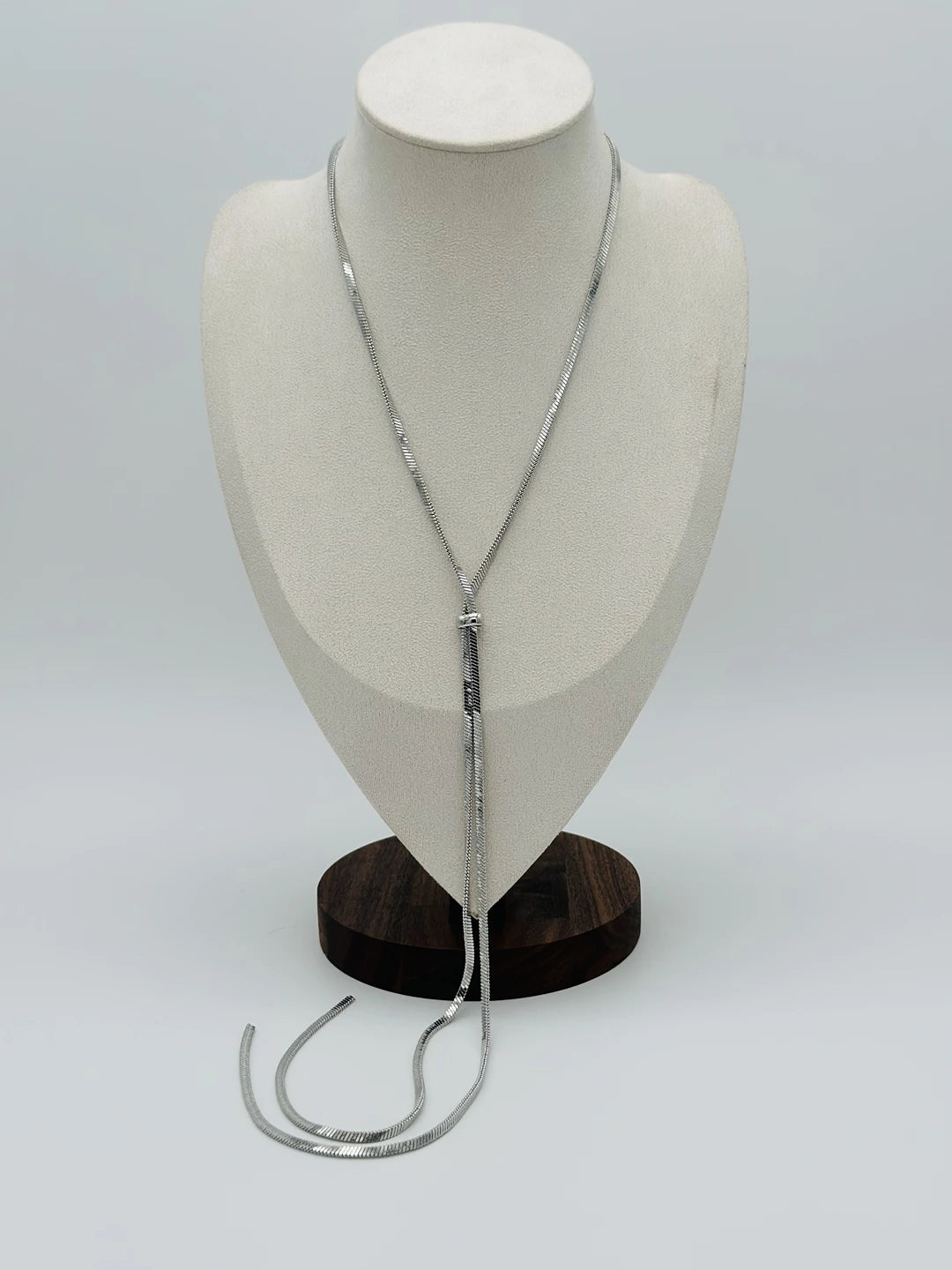 Silken Silver Chain Necklace