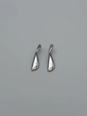 Silver Tilt Earrings