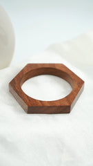 The Timber Hex Wooden Bangle