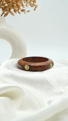 The Golden Knot Wooden Bangle