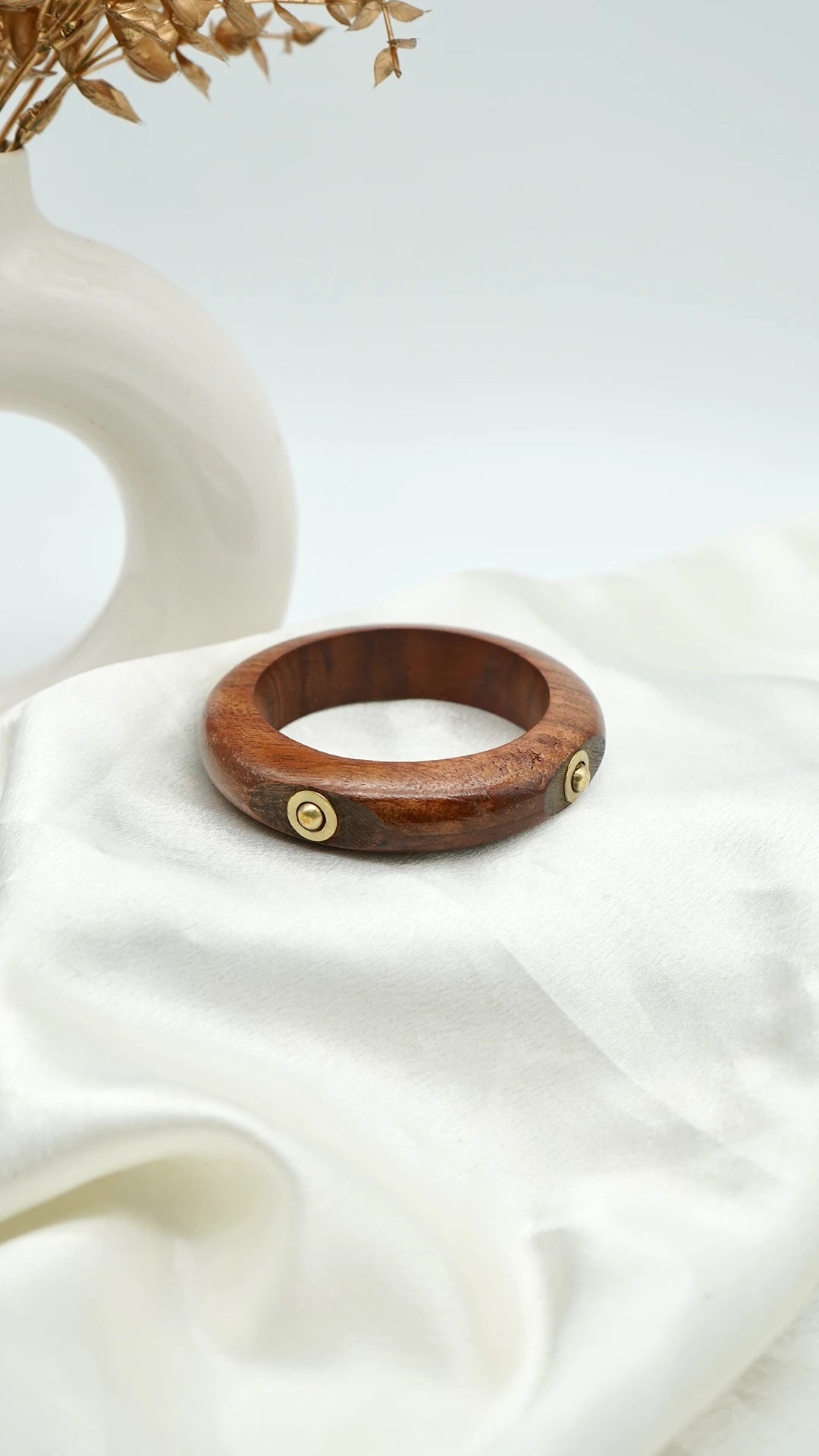 The Golden Knot Wooden Bangle