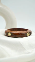 The Golden Knot Wooden Bangle