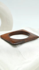 The Rustic Square Wooden Bangle