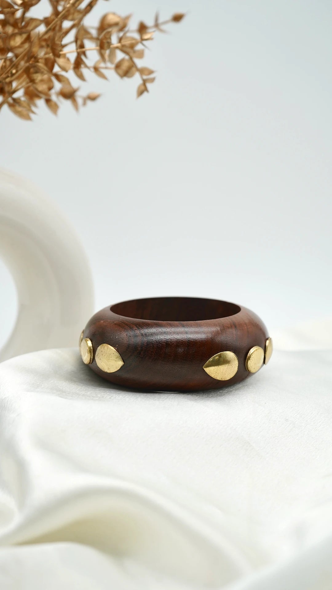The Golden Dew Wooden Bangle