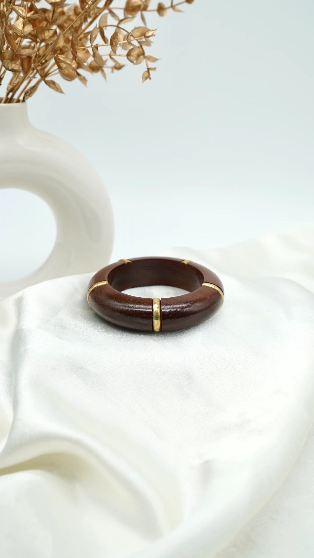The Goldline Wooden Bangle