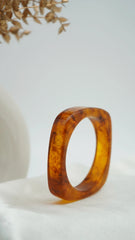 Caramel Square Resin Bangle
