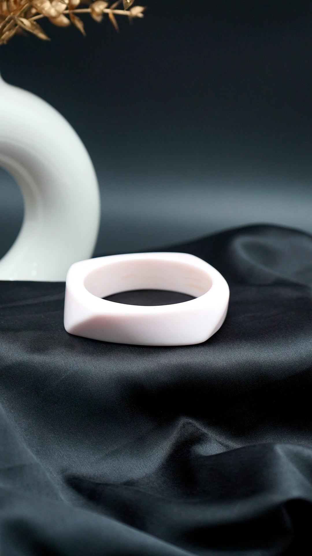 Rosé Silken Arc Resin Bangle