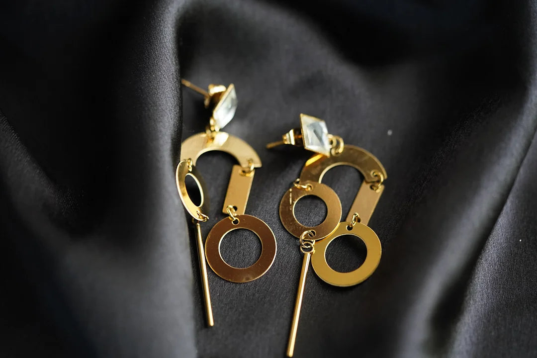 Gilded Disc Flats Earrings