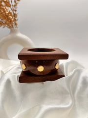 Earthy Golden Stack Wooden Bangle