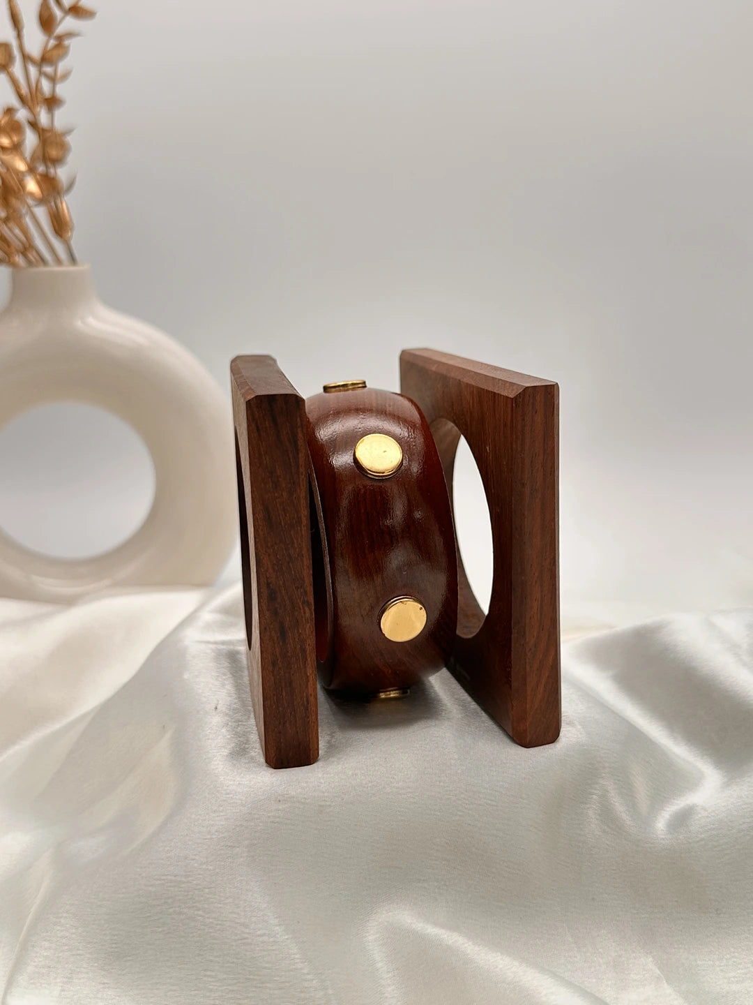 Earthy Golden Stack Wooden Bangle