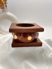 Earthy Golden Stack Wooden Bangle