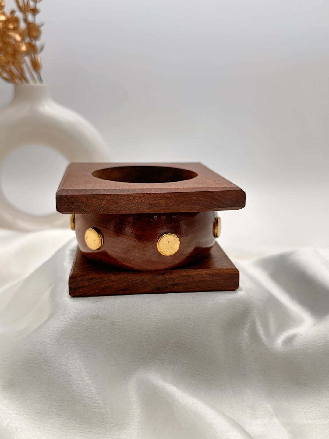 Earthy Golden Stack Wooden Bangle